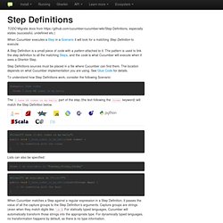 Step Definitions