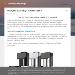 Step by Step Guide to Buy a VAPE BOX MODS uk