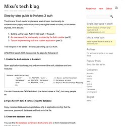 Step-by-step guide to Kohana 3 auth