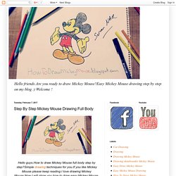 Step By Step Mickey Mouse Drawing Full Body