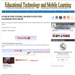 Educational Technology and Mobile Learning: A Step by Step Tutorial on How to Flip your Classroom with TED Ed