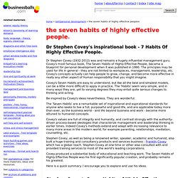 stephen covey's seven habits of highly effective people review