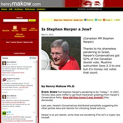 Is Stephen Harper a Jew?