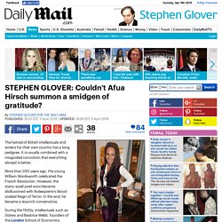STEPHEN GLOVER: Couldn’t Afua Hirsch summon a smidgen of gratitude? 