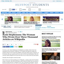 Rosie Stephenson: The Woman Who Wrote Over Three Thousand Articles on Wikipedia 
