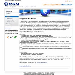 OSM - Optimal Stepper Motor Manufacturer