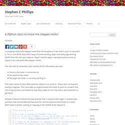 A Python class to move the stepper motor