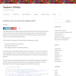 A Python class to move the stepper motor