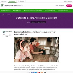 3 Steps to a More Accessible Classroom