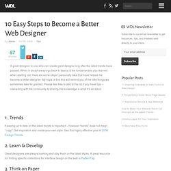 10 Easy Steps to Become a Better Web Designer