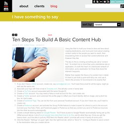 Ten Steps To Build A Basic Content Hub