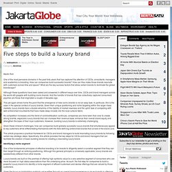 Five steps to build a luxury brand
