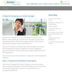 4 Steps to changing your strata manager