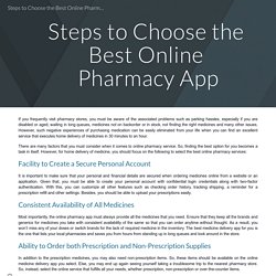 Steps to Choose the Best Online Pharmacy App