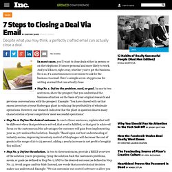 7 Steps to Closing a Deal Via Email