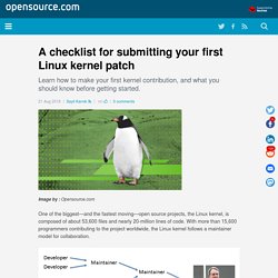 Steps for contributing to the Linux Kernel