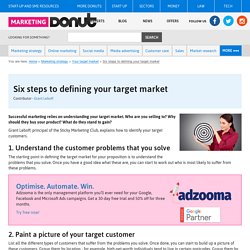 Six steps to defining your target market