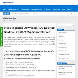Steps Download AOL Desktop Gold #1866-257-5356