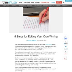 5 Steps for Editing Your Own Writing