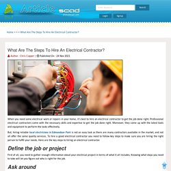 What Are The Steps To Hire An Electrical Contractor?