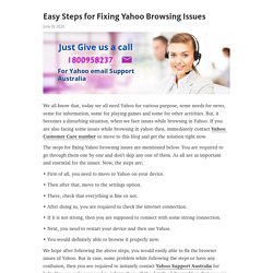 Easy Steps for Fixing Yahoo Browsing Issues