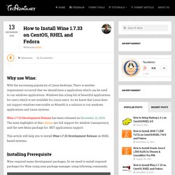 Steps to Install Wine 1.7.33 on CentOS, RHEL and Fedora