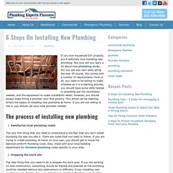6 Steps On Installing New Plumbing