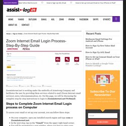 Steps to Log into Zoom Internet Email on Computer