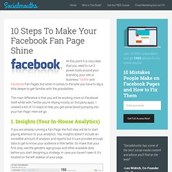 10 Steps To Make Your Facebook Fan Page Shine
