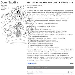 Ten Steps to Zen Meditation from Dr. Michael Saso : Open Buddha