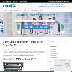 Steps To Fix HP Printer Error Code 59.F0