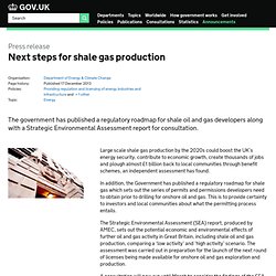 Next steps for shale gas production - Press releases