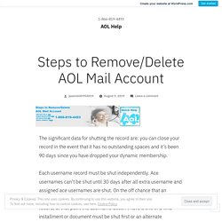 Steps to Remove/Delete AOL Mail Account – AOL Help