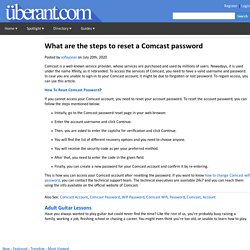 What are the steps to reset a Comcast password