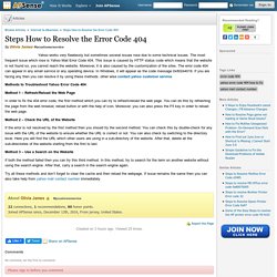 Steps How to Resolve the Error Code 404