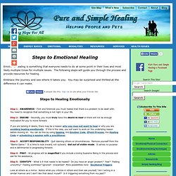 Emotional Healing Leads to Physical Healing