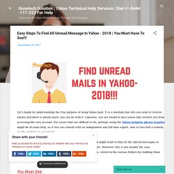 Easy Steps To Find All Unread Message In Yahoo - 2018