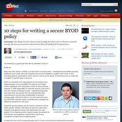 10 steps for writing a secure BYOD policy