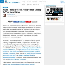 Anne Frank's Stepsister: Donald Trump Is The New Hitler
