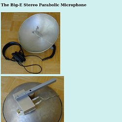 The Big-E Stereo Parabolic Microphone