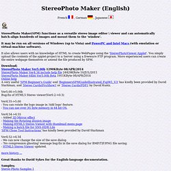 StereoPhoto Maker (English)