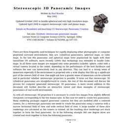 Stereoscopic Panoramics