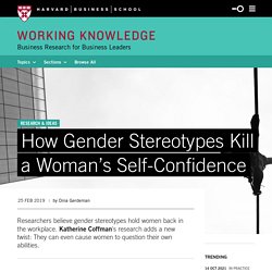 How Gender Stereotypes Kill a Woman’s Self-Confidence