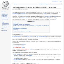 Stereotypes of Arabs and Muslims in the United States
