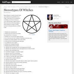 Stereotypes Of Witches