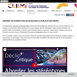 Aborder les stéréotypes sexistes dans la publicité (1er degré) - CLEMI