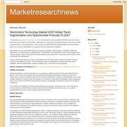 Marketresearchnews: Sterilization Technology Market 2020 Global Trend, Segmentation and Opportunities Forecast To 2027