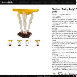Steuben "Diving Lady" Figural Centerpiece Bowl