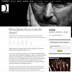 What Made Steve Jobs So Great?
