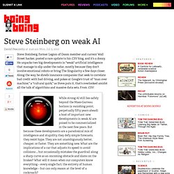 Steve Steinberg on weak AI